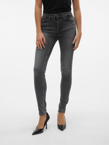 VERO MODA Skinny Jeans 'FLASH' in Grijs: voorkant