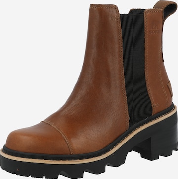 SOREL Chelsea boots 'JOAN NOW™' in Bruin: voorkant