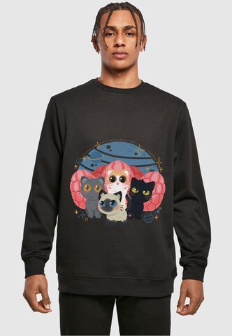 ABSOLUTE CULT Sweatshirt 'The Marvels - Flerkittens Chibbi' in Black: front