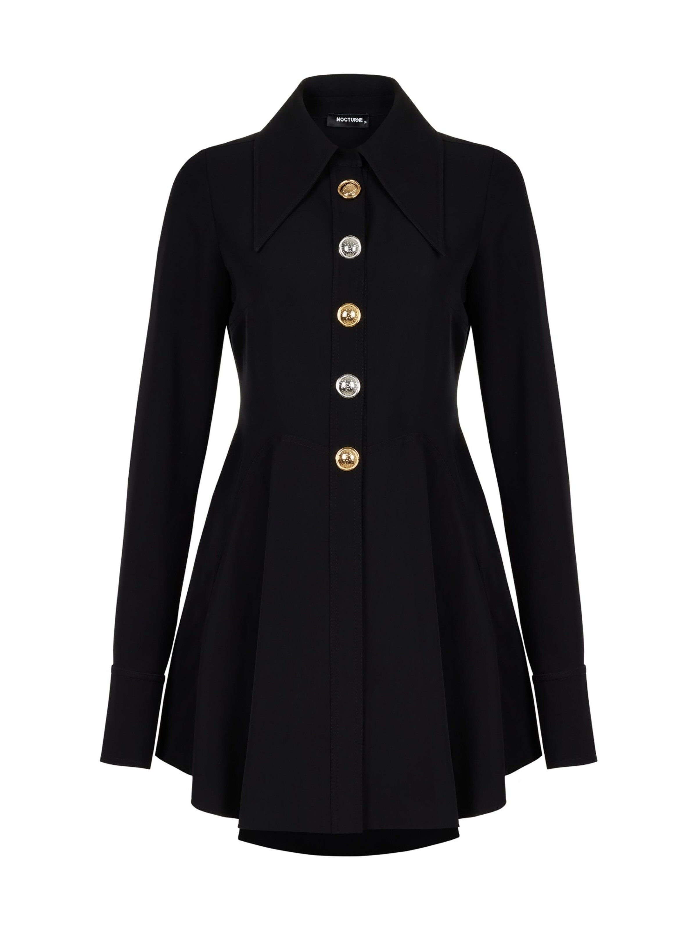 NOCTURNE Shirt dress in Black ABOUT YOU