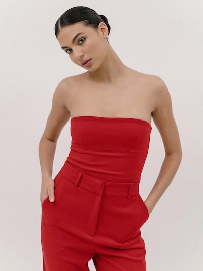 4TAILORS Haut 'Spice it Up' en rouge sang, Vue avec produit