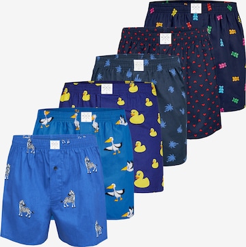 MG-1 Boxershorts ' Classics Print ' in Blauw: voorkant