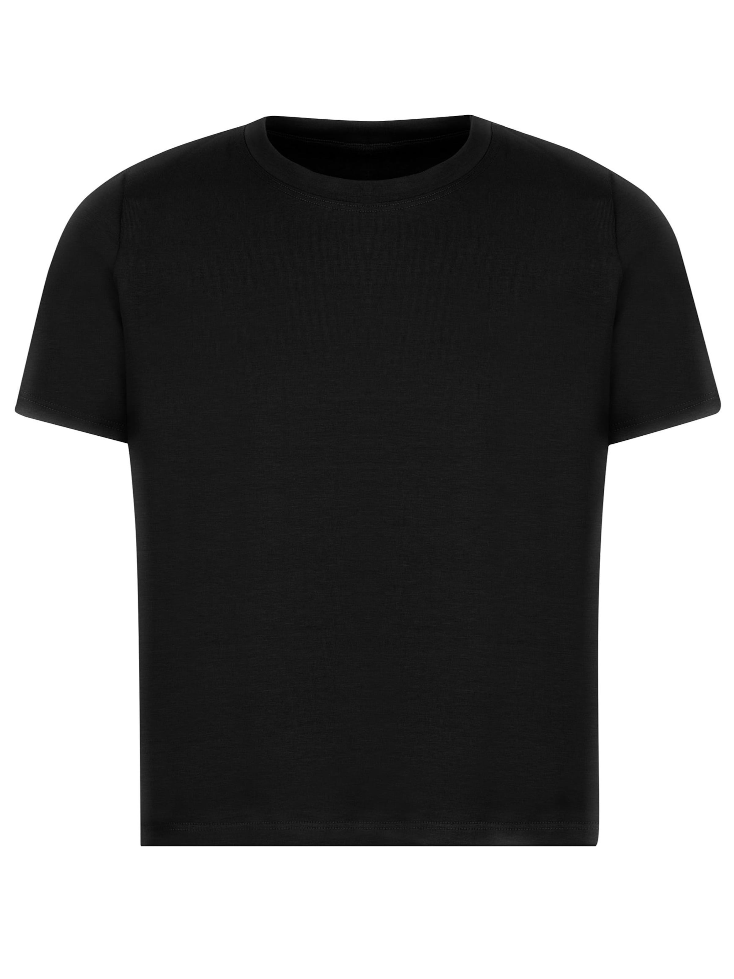 Evoni Shirt 'kurz' in Black: front