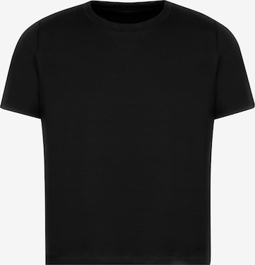 Evoni Shirt 'kurz' in Black: front
