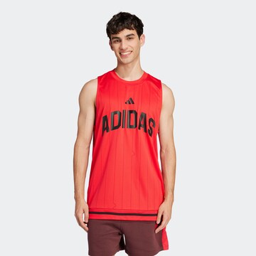 ADIDAS SPORTSWEAR Λειτουργικό μπλουζάκι 'Seasonal Essentials' σε κόκκινο: μπροστά