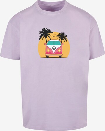 Merchcode Shirt 'Summer - Van' in Purple: front