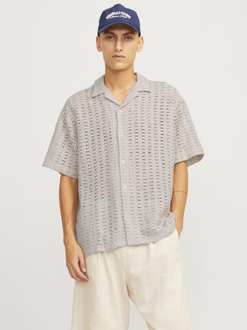 JACK & JONES Comfort fit Overhemd in Grijs: voorkant