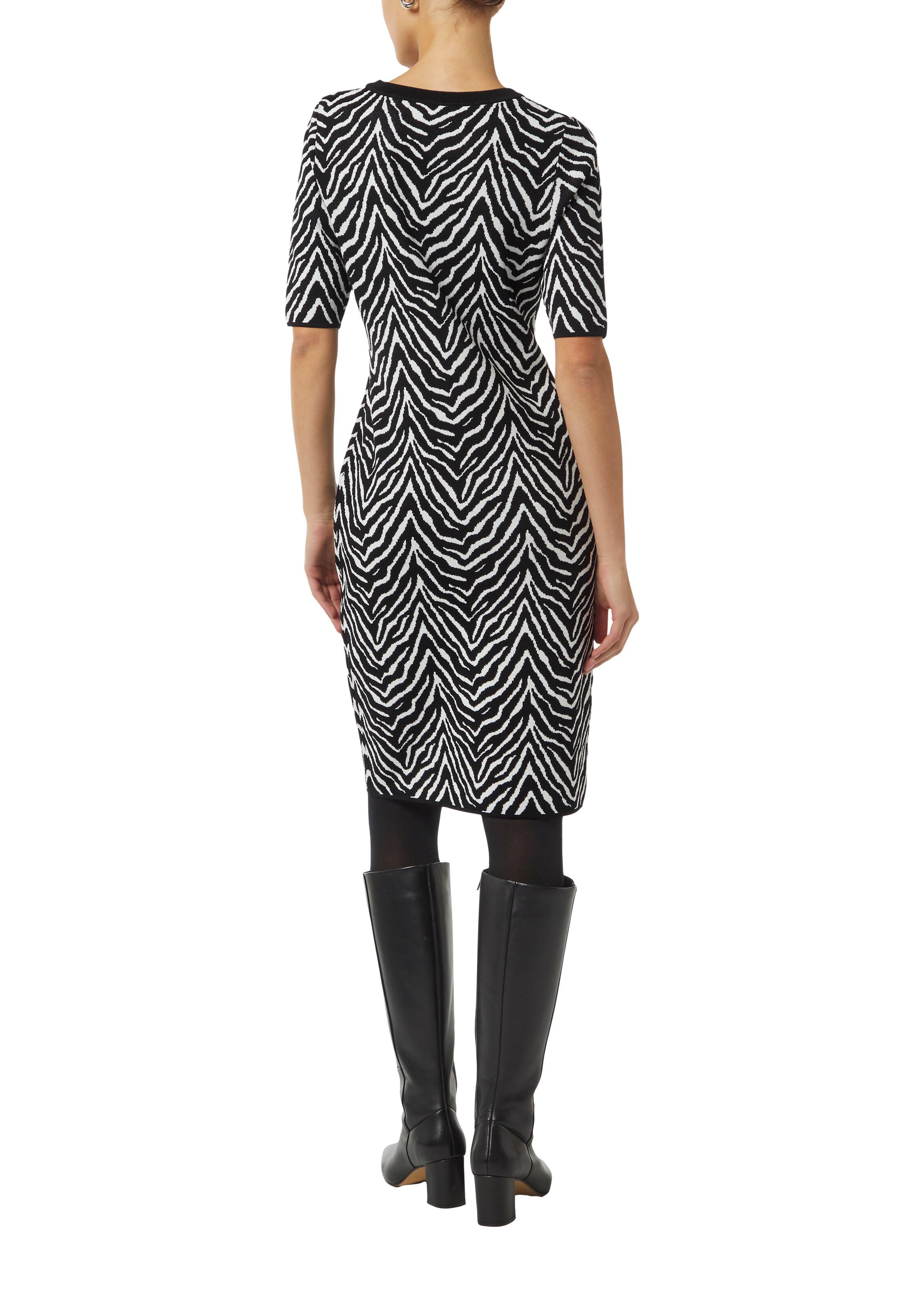 COMMA Kleid in Schwarz: Rückseite