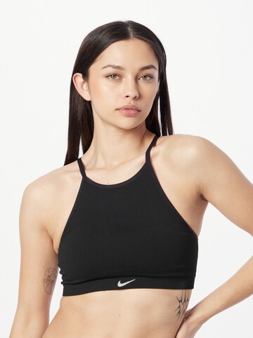 NIKE Korzetová Sportovní podprsenka – černá: přední strana