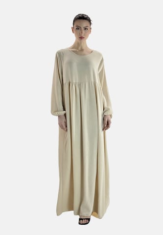 Robe Elara en beige : devant