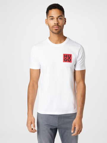 T-Shirt 'Detzington' HUGO Red en blanc : devant