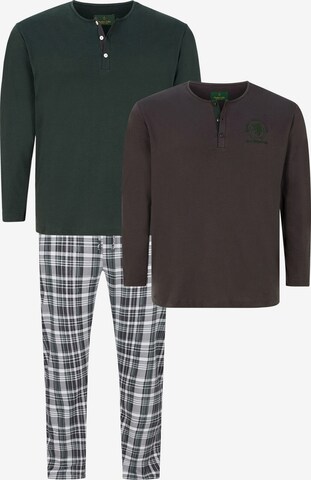 Charles Colby Long Pajamas ' Lord Enda ' in Green: front