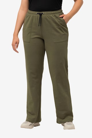 Ulla Popken - Loosefit Pantalón en verde: frente