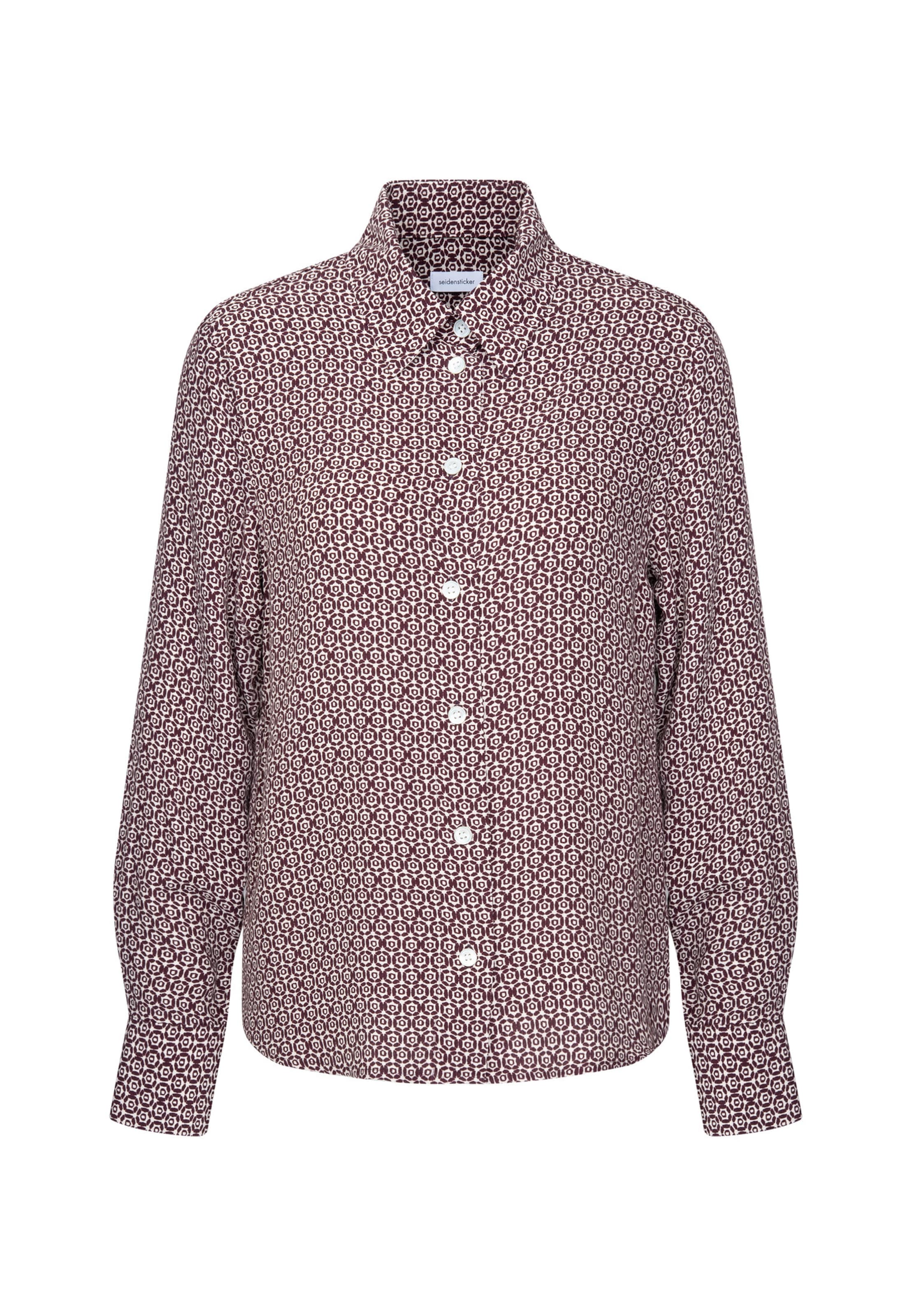 SEIDENSTICKER Blouse in de kleur Donkerrood / Wit, Productweergave