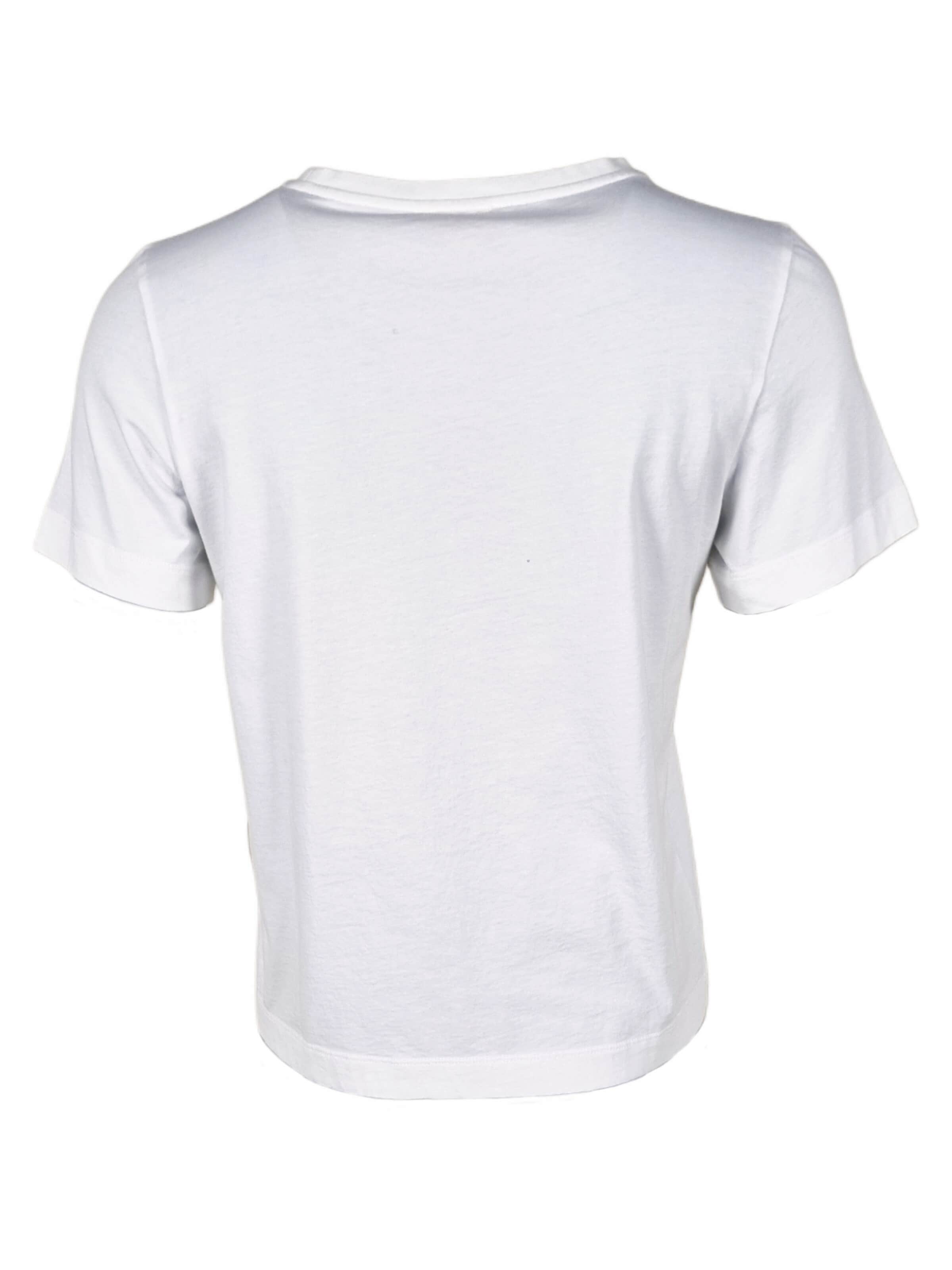LIKS. Munich Koszulka 'Tshirt mit Statement Flockprint - PhilineC' w kolorze biały