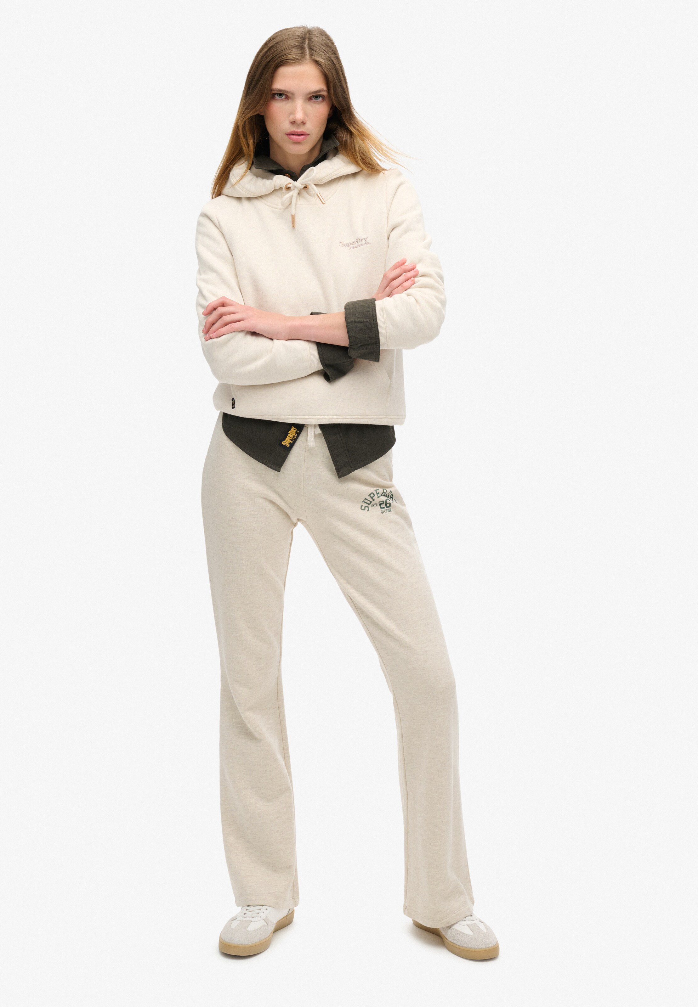 Superdry Flared Broek in Wit