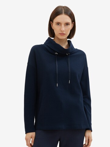 Sweat-shirt TOM TAILOR en bleu : devant