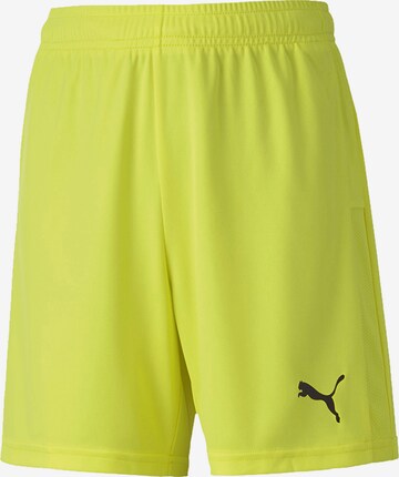 PUMA Workout Pants 'TeamGOAL 23' in Yellow: front