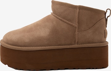 UGG Saapad 'Classic Ultra Mini', värv pronks: eest vaates