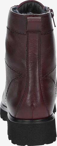 SIOUX Lace-Up Ankle Boots in Red