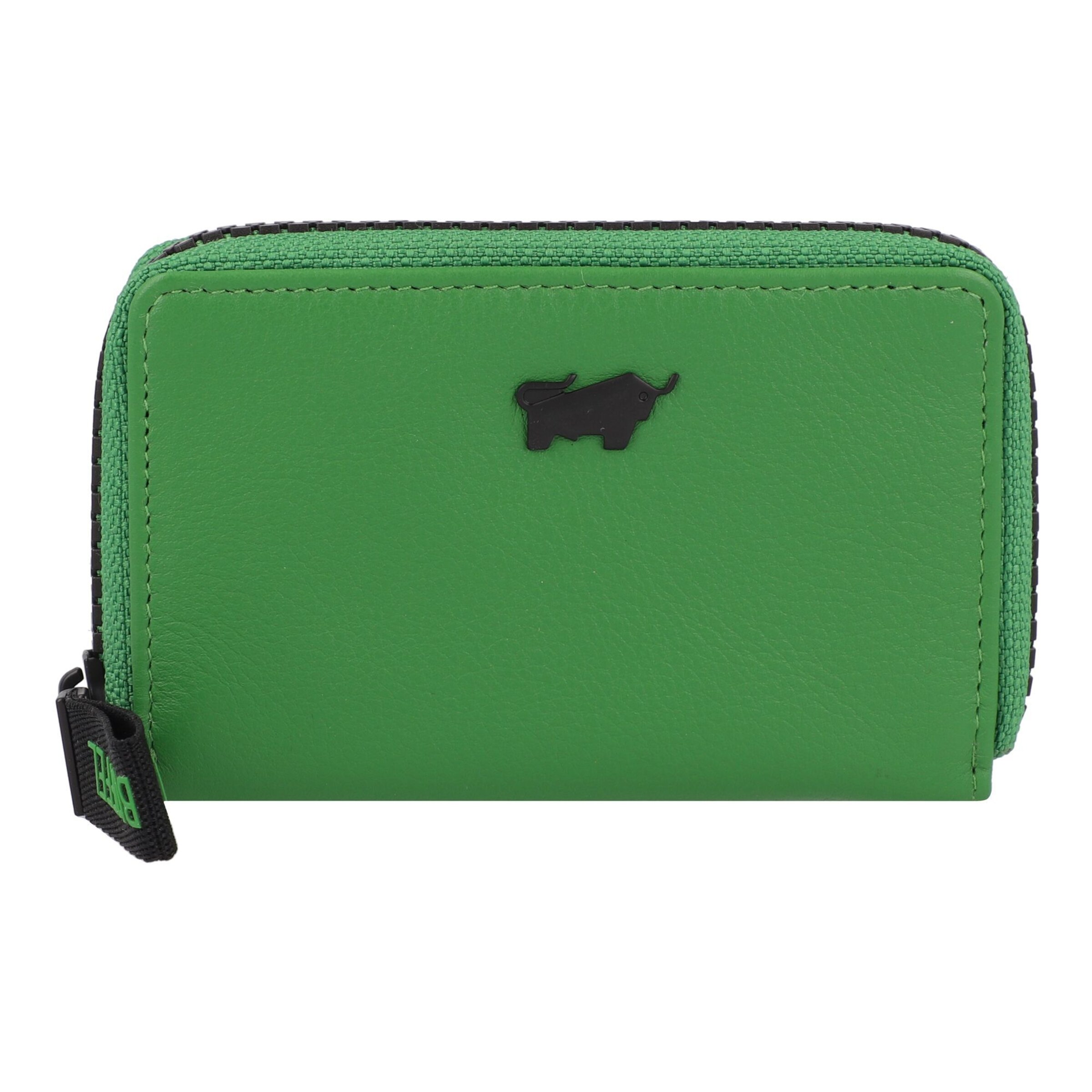 Portamonete 'Capri' di Braun Büffel in verde: frontale