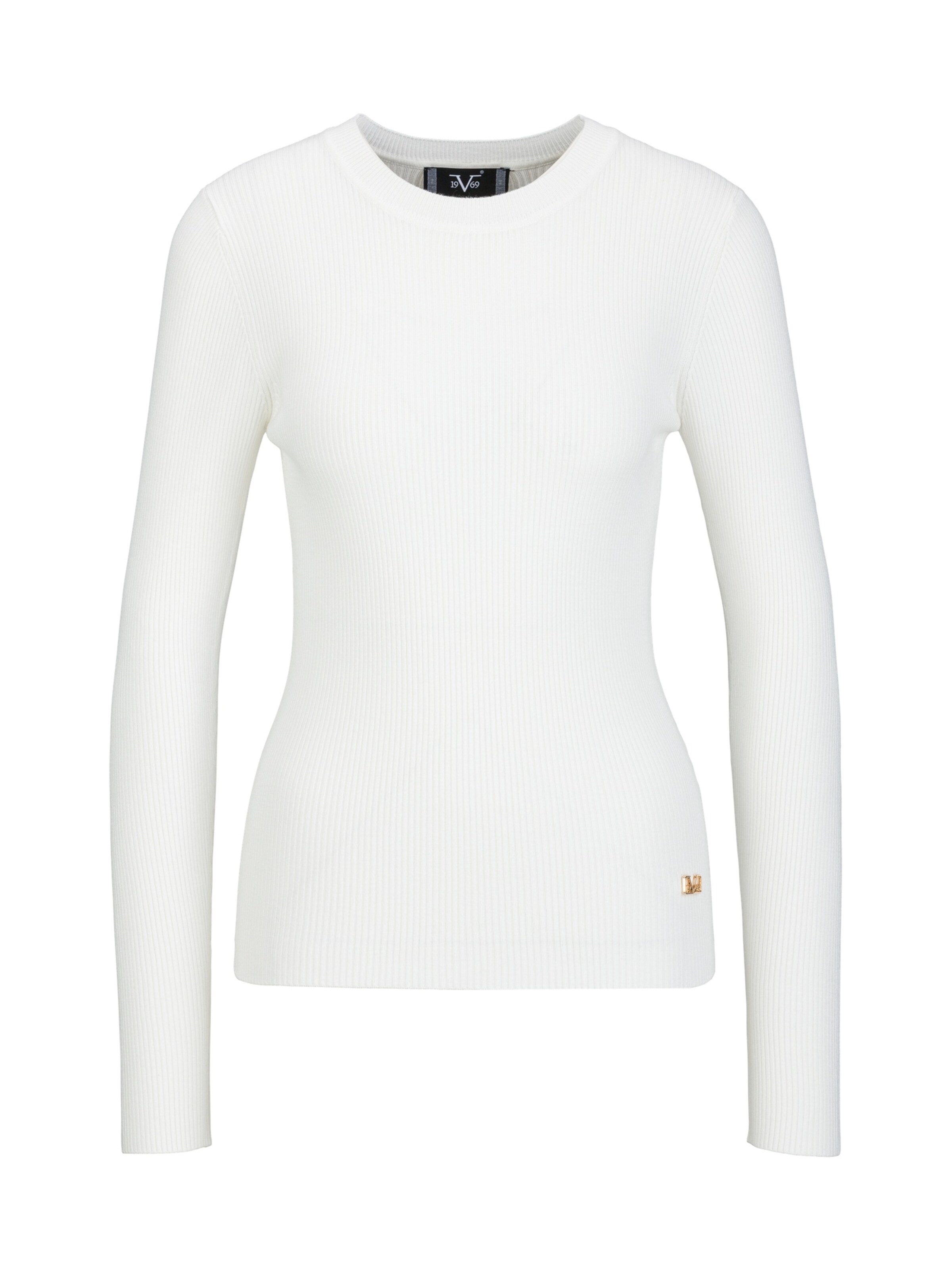 19V69 ITALIA Trui 'Antonia' in Wit: voorkant