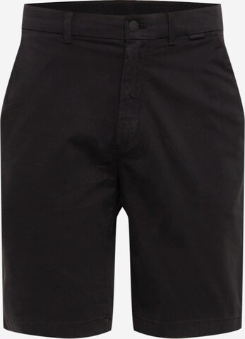 Calvin Klein Normální Chino kalhoty – černá: přední strana