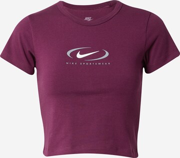 Nike Sportswear - Camiseta 'Swoosh' en rojo: frente