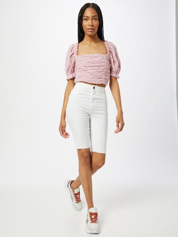 Noisy may Skinny Shorts 'BE CALLIE' in Weiß