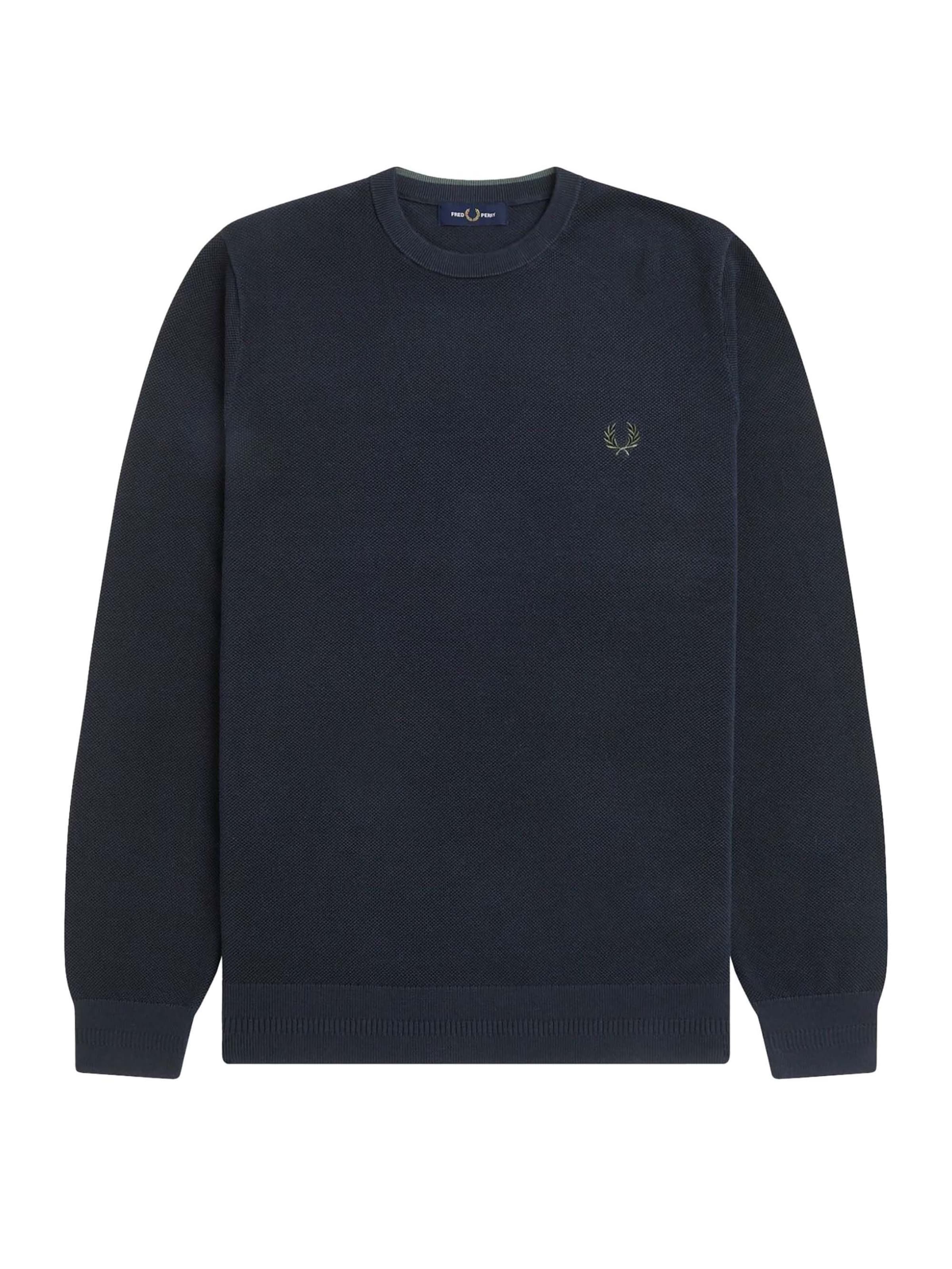 Pull-over 'Fp Piqué' Fred Perry en bleu : devant
