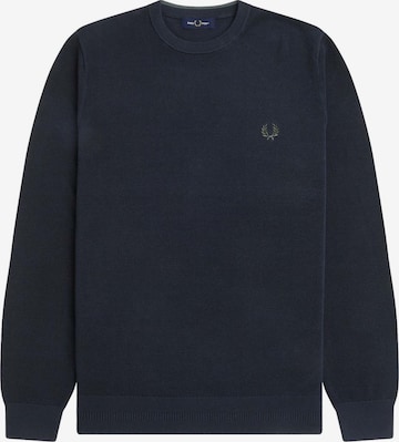 Pull-over 'Fp Piqué' Fred Perry en bleu : devant