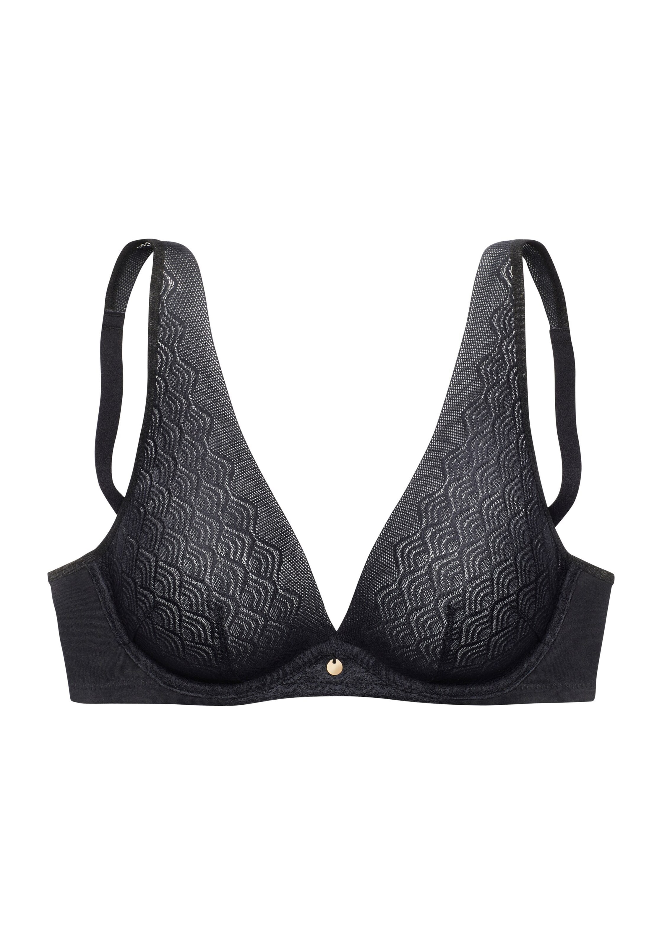 LASCANA Kolmnurk Rinnahoidja, värv must: eest vaates