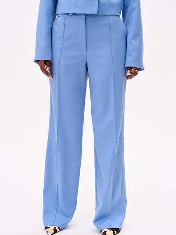 Blue Shadow Regular Pants in Blue: front