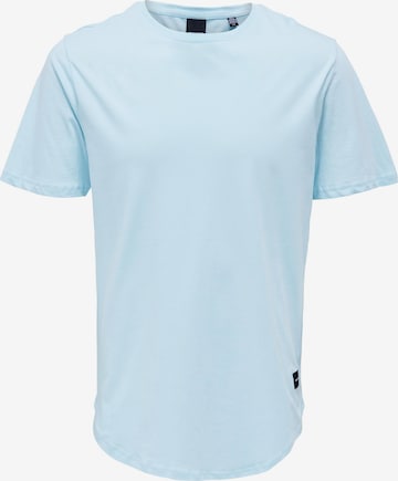 Only & Sons T-Shirt 'Matt' in Blau: predná strana