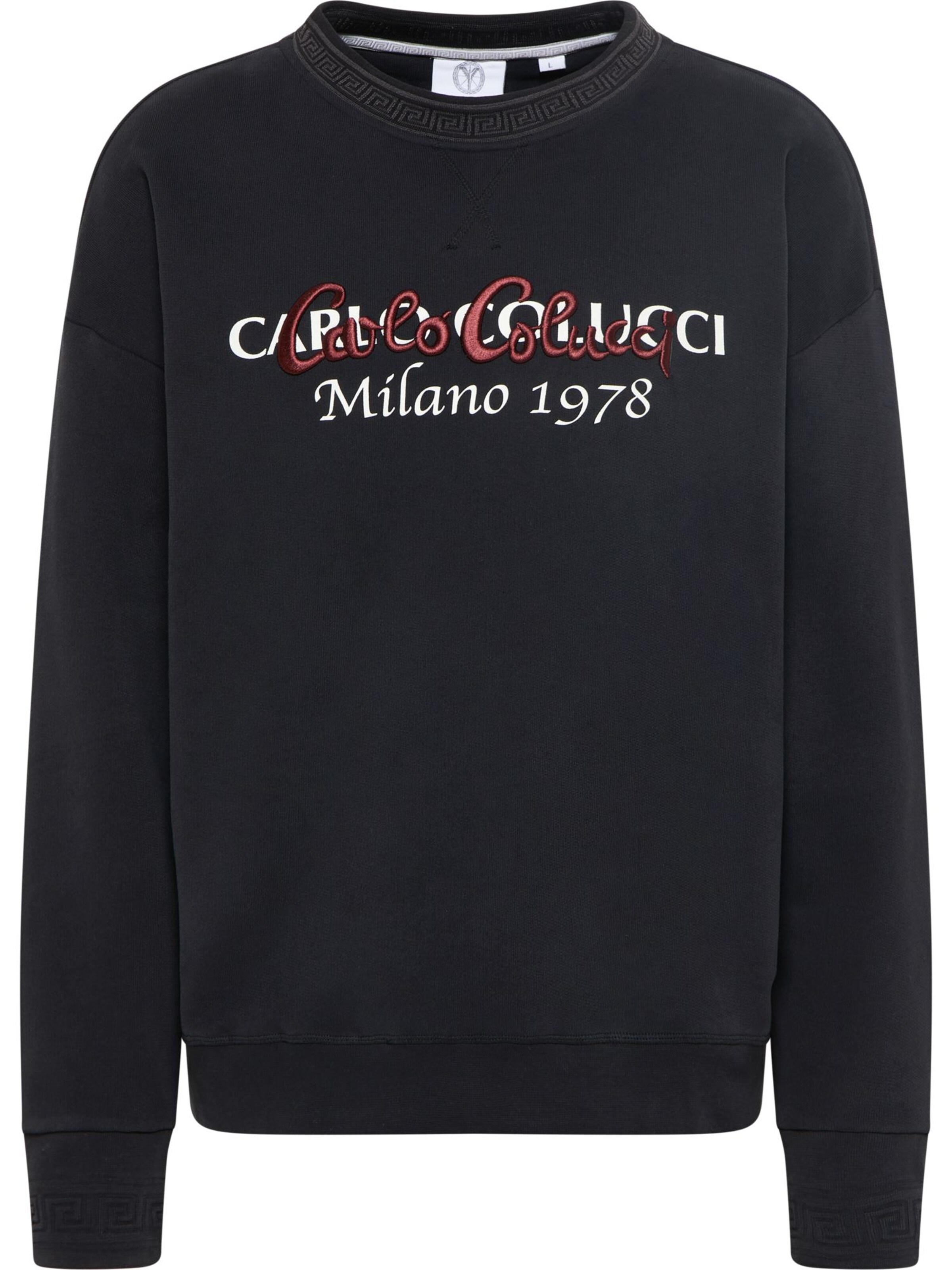 Sweat-shirt ' De Tomas ' Carlo Colucci en noir : devant