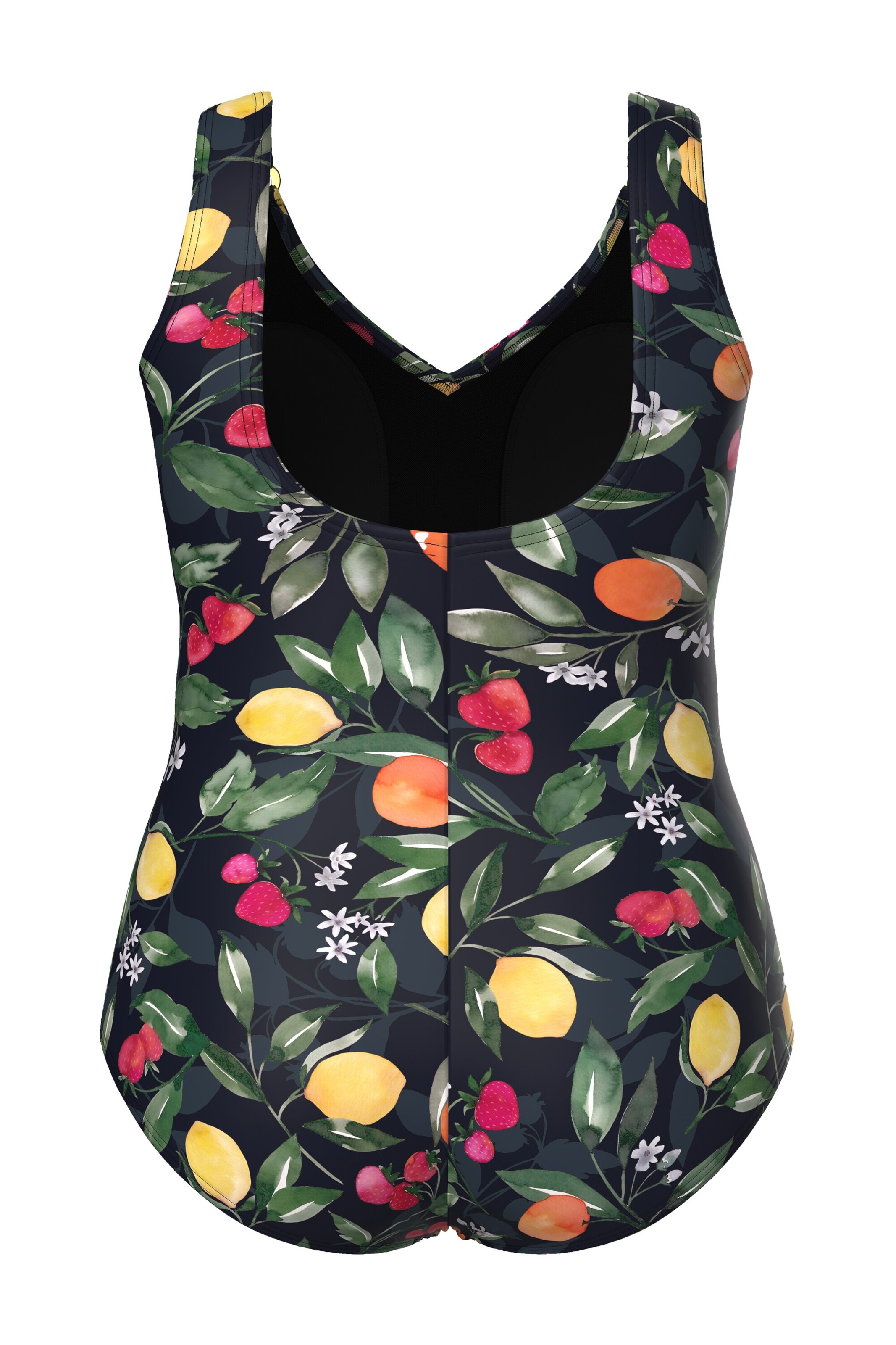 Ulla Popken Triangle Swimsuit in Black