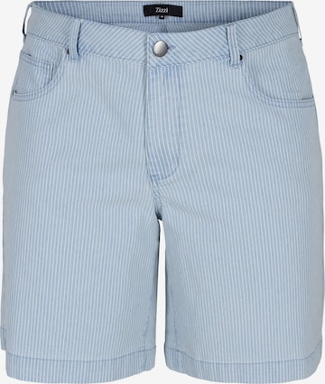 Zizzi Wide leg Jeans 'GAIGA' in Blauw: voorkant