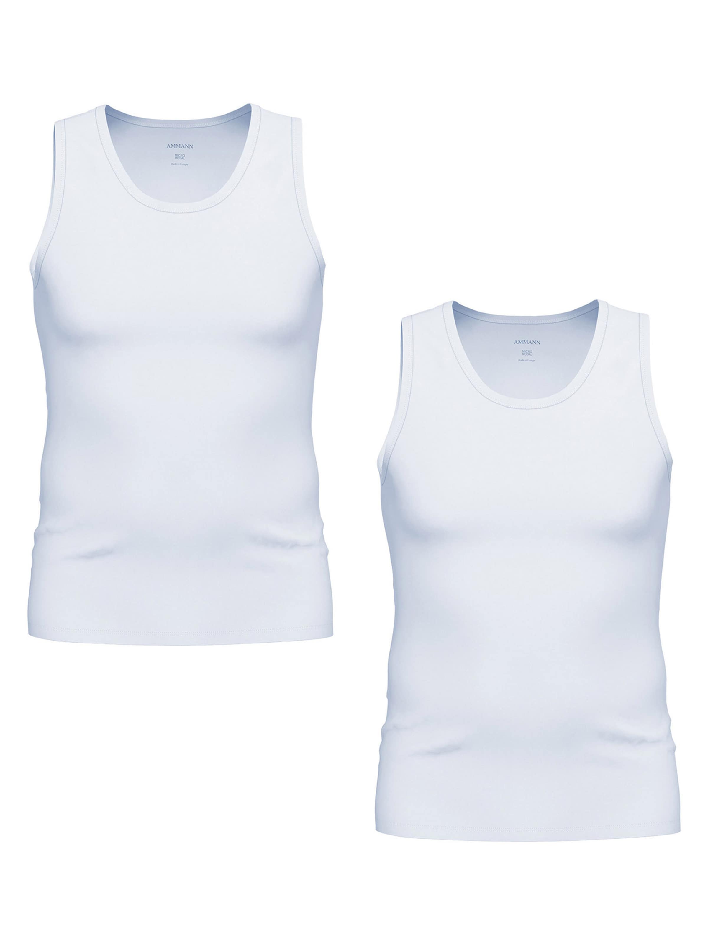 Maillot de corps ' Micro Modal ' Ammann en blanc : devant