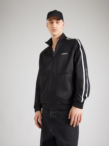 Carhartt WIP - Sudadera con cremallera 'Bolar' en negro: frente
