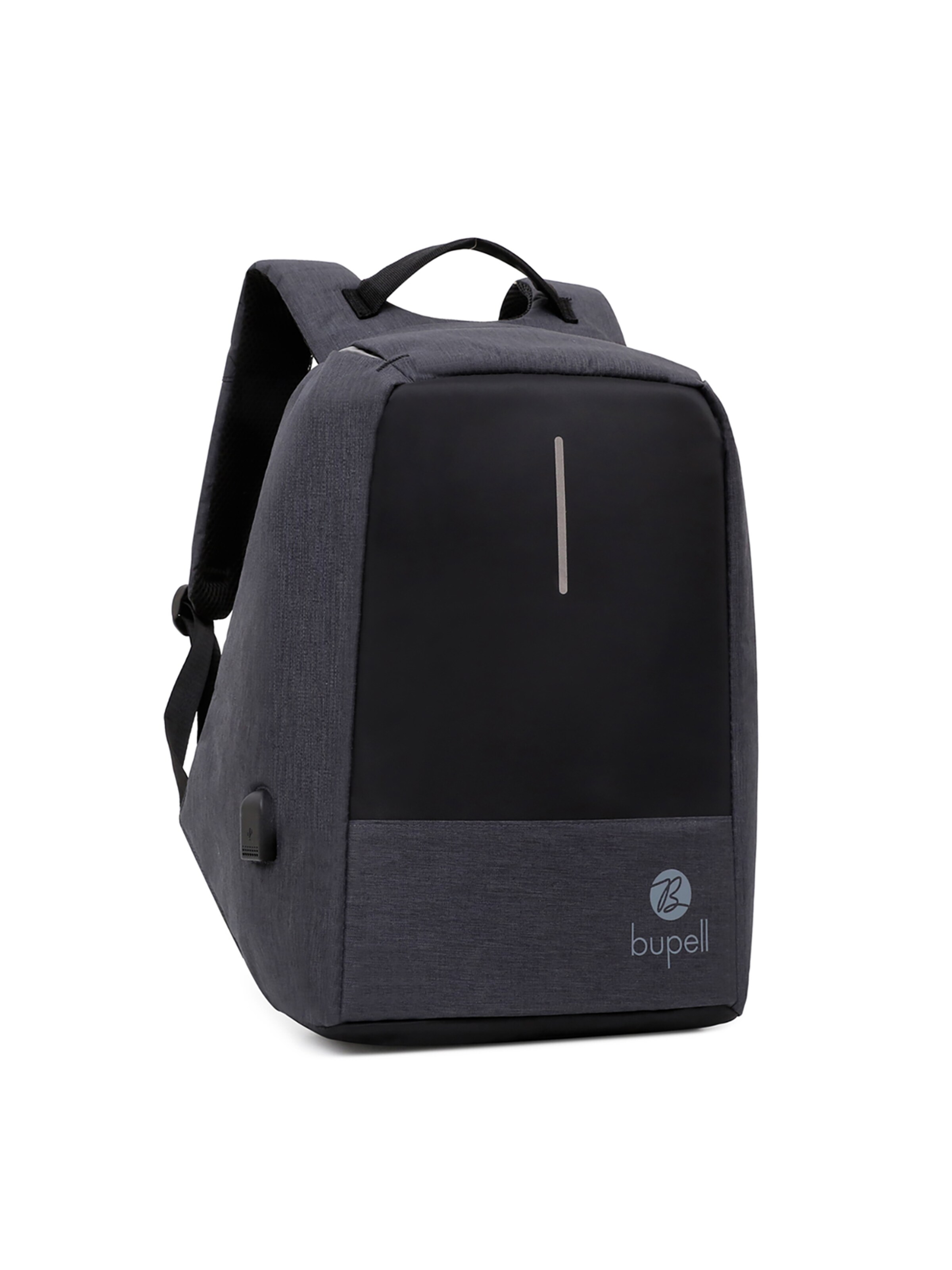 bupell Rucksack 'Laptop & Anti-Diebstahl'‌‌‌‌‌‌‌‌ in Schwarz: Vorderseite