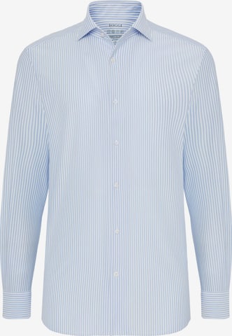 Coupe regular Chemise Boggi Milano en bleu : devant