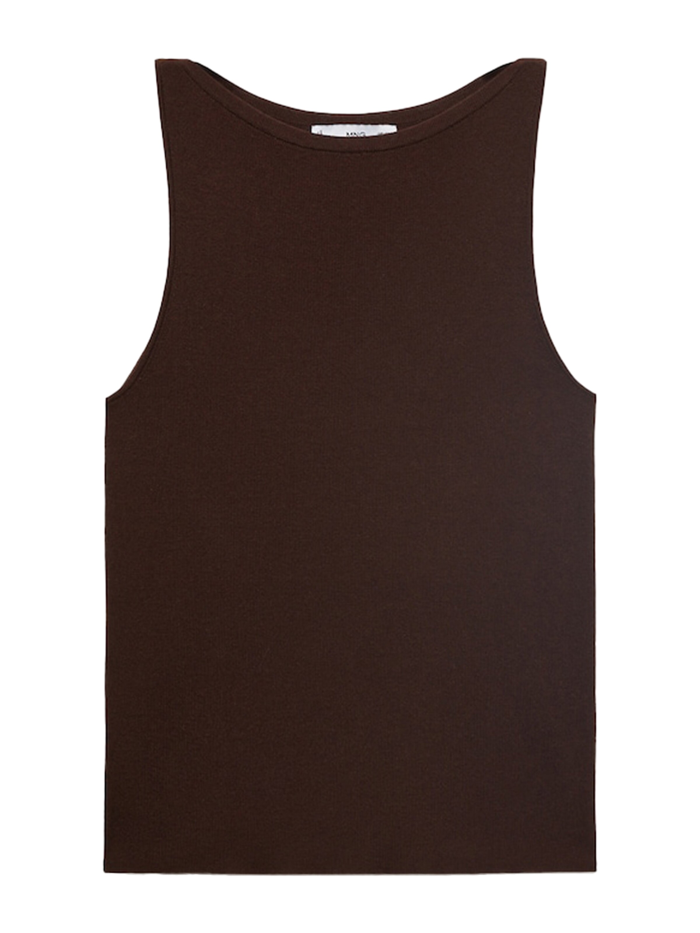 Top brodat 'SUENYO' de la MANGO pe maro: față