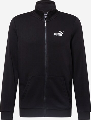 Veste de survêtement 'Essentials' PUMA en noir : devant