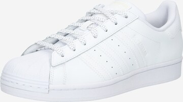 Baskets basses 'SUPERSTAR' ADIDAS ORIGINALS en blanc : devant