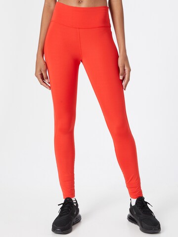 NIKE Skinny Sports trousers in Red: front