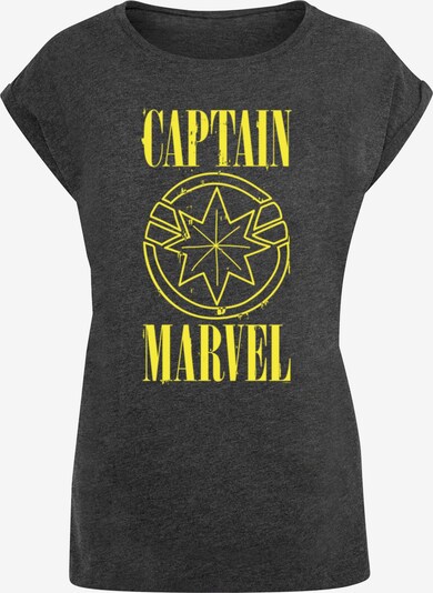 ABSOLUTE CULT T-Shirt 'Captain Marvel - Grunge' in gelb / anthrazit, Produktansicht