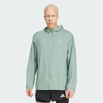ADIDAS PERFORMANCE Athletic Jacket 'Run It' in Green: front