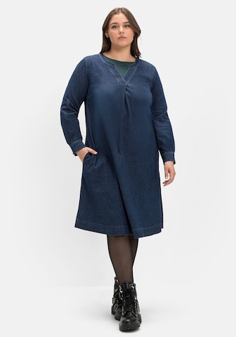 SHEEGO Shirt Dress in Blue