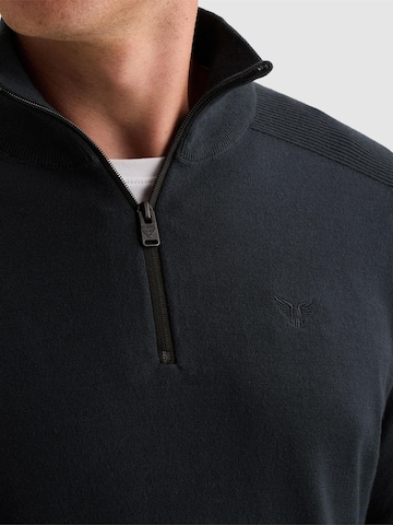 PME Legend Pullover 'Pullover in 100% cotton with half-zip' i blå