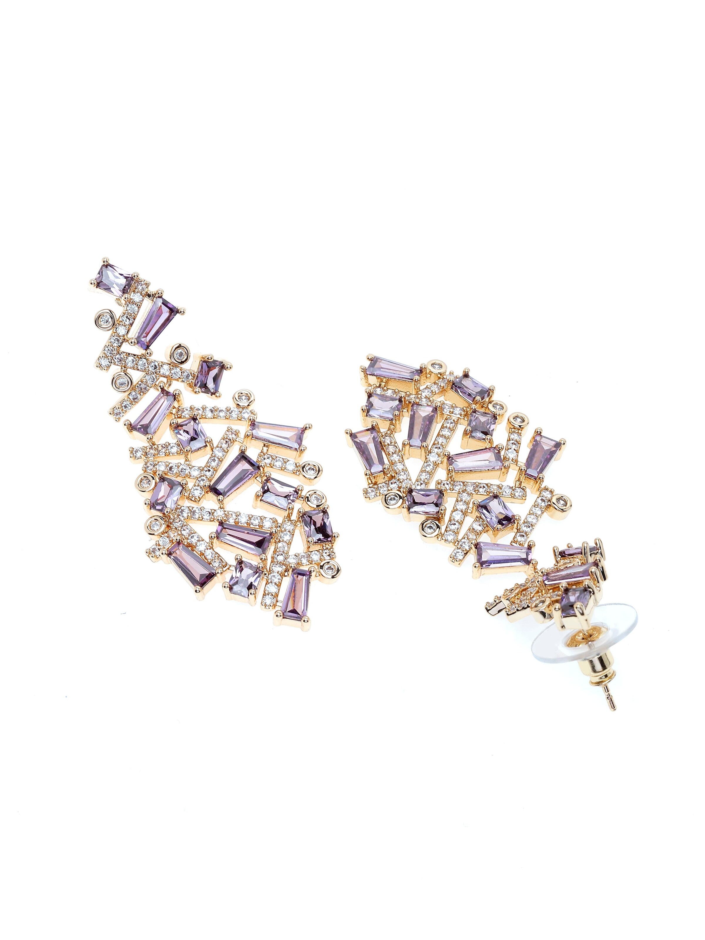 AVANT-GARDE PARIS Earrings 'Irinaia' in Purple